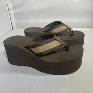 Reef Sandy Hi Platform Flip Flop  chunky sandals 9